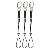 Ergodyne Squids 3714 Tool Lanyard and Tethering Attachment with Carabiner and Cinch Loop&comma; Weight Rating 10lbs&comma; 3-Pack