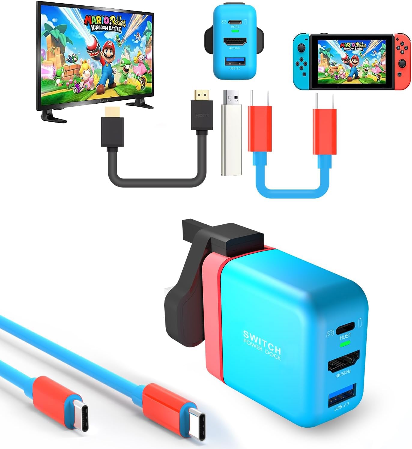 Switch Docking Station,for Nintendo Switch,Mini Portable TV