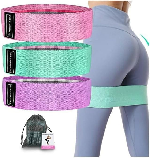 Resistance Bands Mini Loop | Loop Hip Band for Women & Men for Hip, Glutes, Legs and Squats Exercises | Thera Band for Fitness | Resistance Band Set of 3 (Blue, Pink, Purple) (Blue, Pink, Purple)