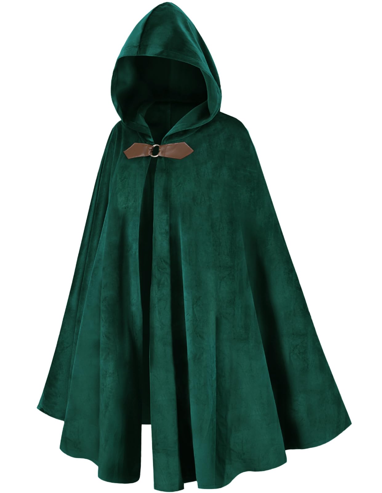 Medieval Hooded Cloak Renaissance Cape Hobbit Costume Halloween Party Fancy Dress