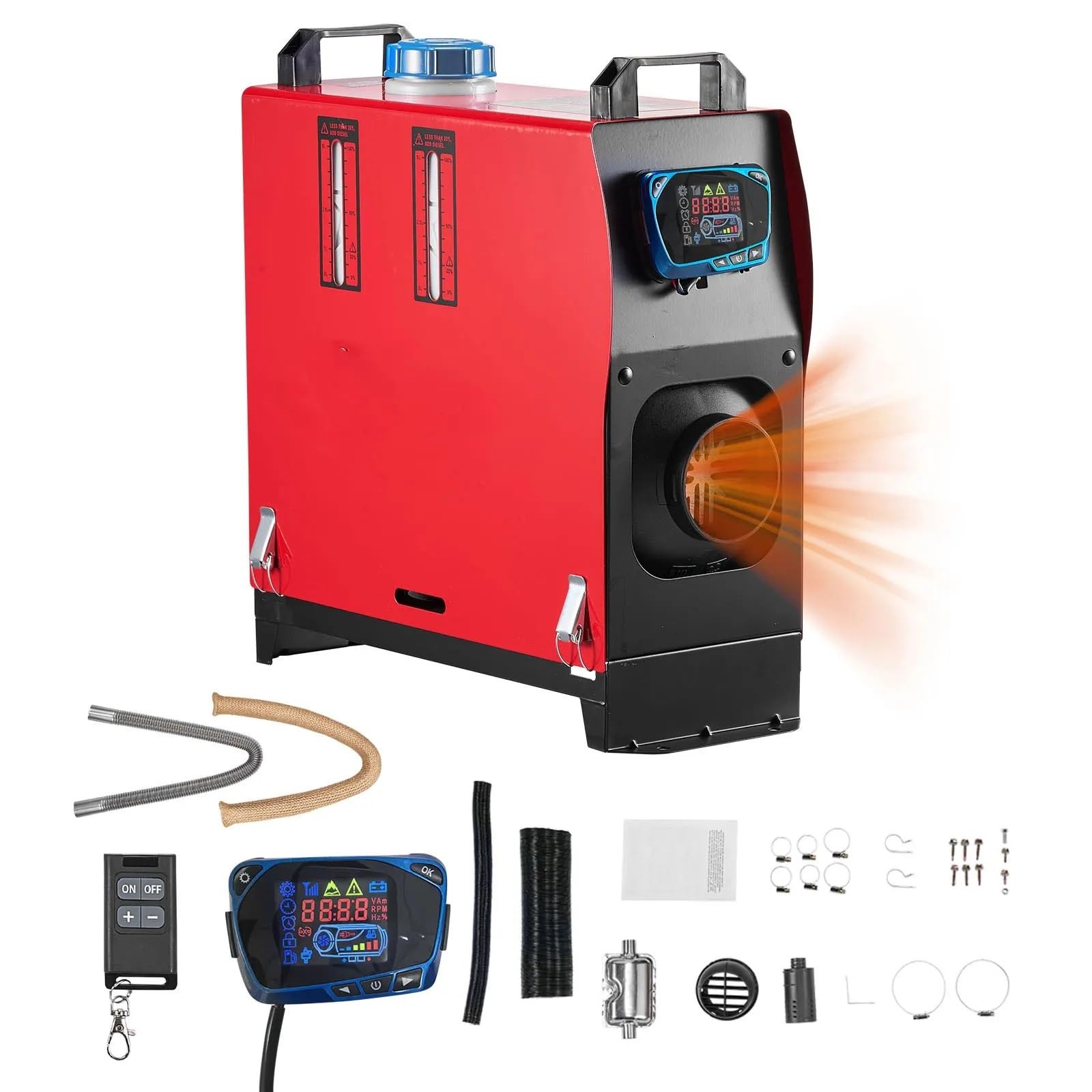 nagrzewnica powietrza Ogrzewacz powietrza Do olej napędowy 8 kW DC12-24 V, ogrzewanie postojowe Do olej napędowy ze zdalnym sterowaniem i funkcją podgrzewania wstępnego(Horizontal)
