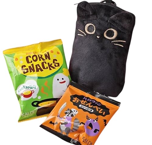 2025年 カルディ ニャップポシェット ハロウィン カラビナ付 くろねこ KALDIのサムネイル