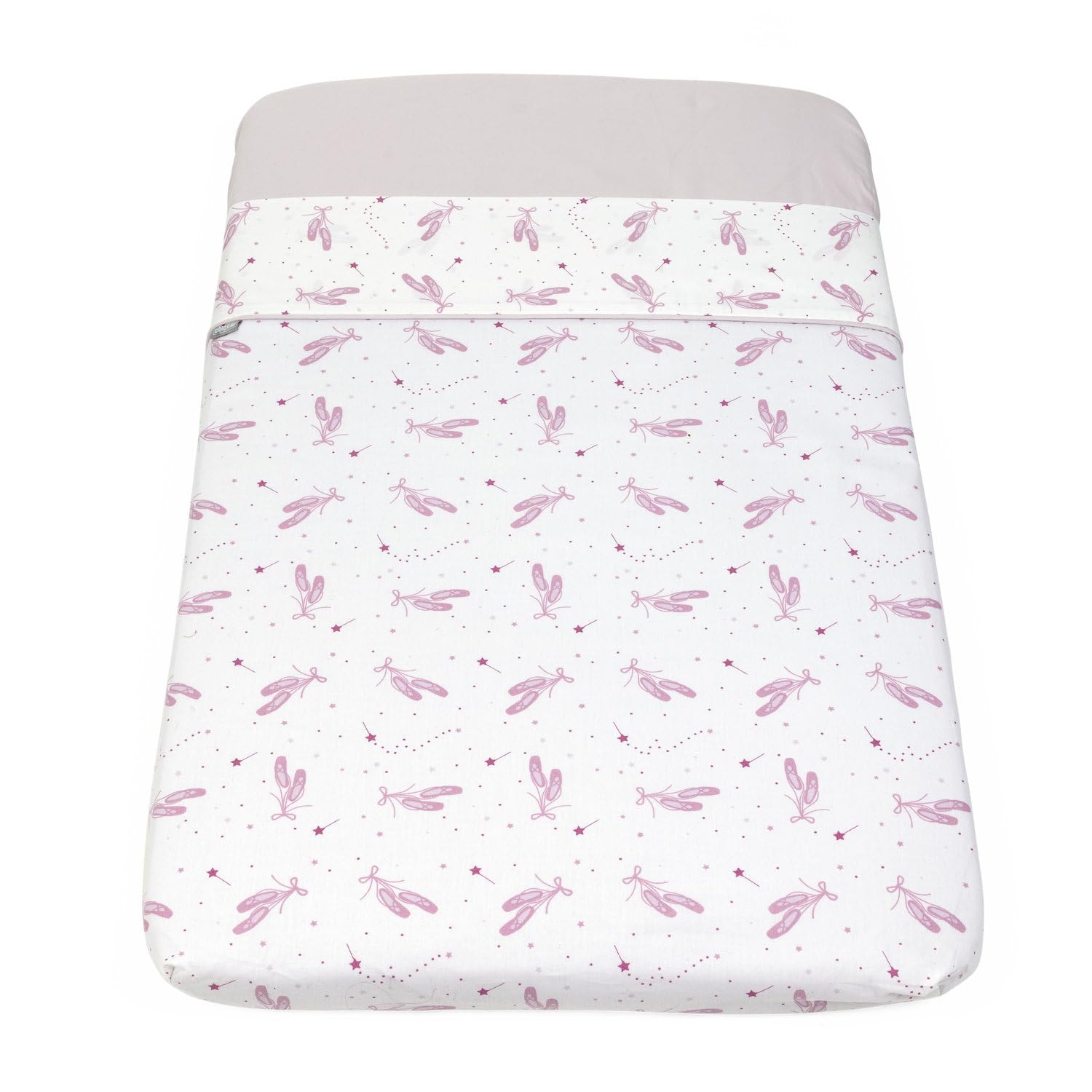 Zestaw 2 sztuk pościeli do łóżeczka dziecięcego N2M, 100% bawełna, kompatybilny z Chicco Next2Me z materacami 50 x 83 cm, górnym prześcieradłem i prześcieradłem z narożnikami, 0 miesięcy +, różowy