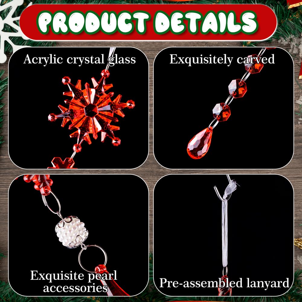 Lanpn 26pcs Crystal Acrylic Christmas Ornaments Christmas Tree Decorations - Image 4