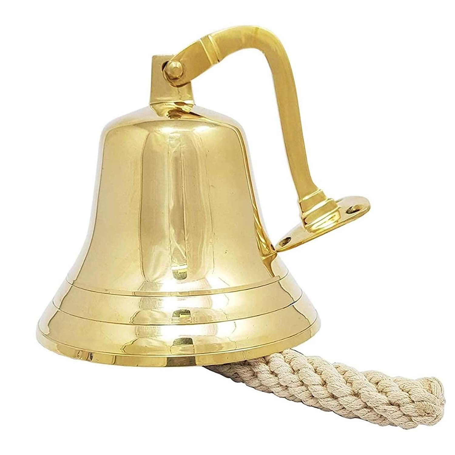 Shubh Sanket Vastu Solid Brass Wall Hanging Bell for Home, Temple, Living Room & Outdoor Decorative Bell, Metal, Shiny Golden - 22.5 * 17 * 17 cm, 1.3 KG