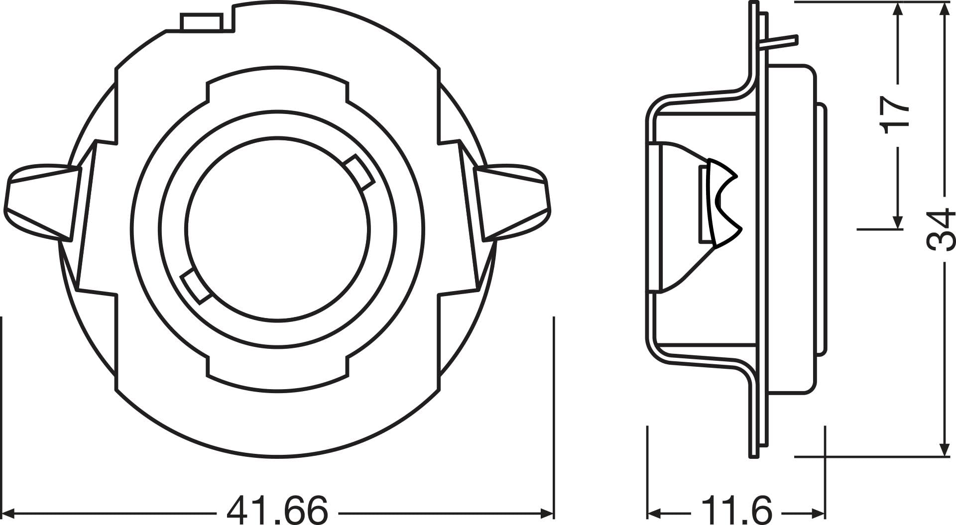 OSRAM LEDriving ADAPTER 64210DA06-1, adaptador para la instalación de lámparas LED retrofit H7