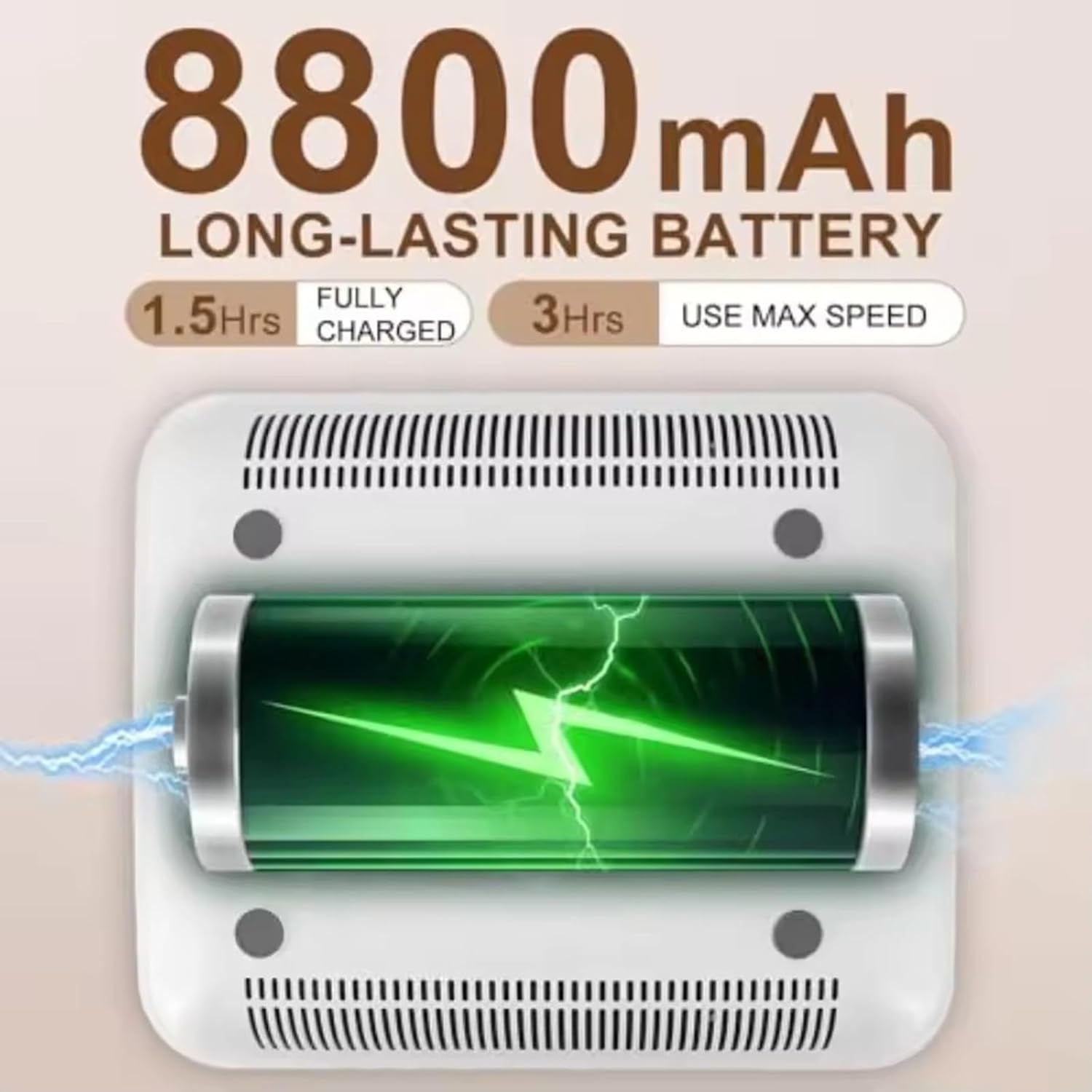 Nail Dust Collector 4500PRM, Rechargeable Dust Vacuum Vent with Reusable Filter Extractor Fan Super Suction Cordless Manicure Machine Professional Salon Nails Drilling Polish