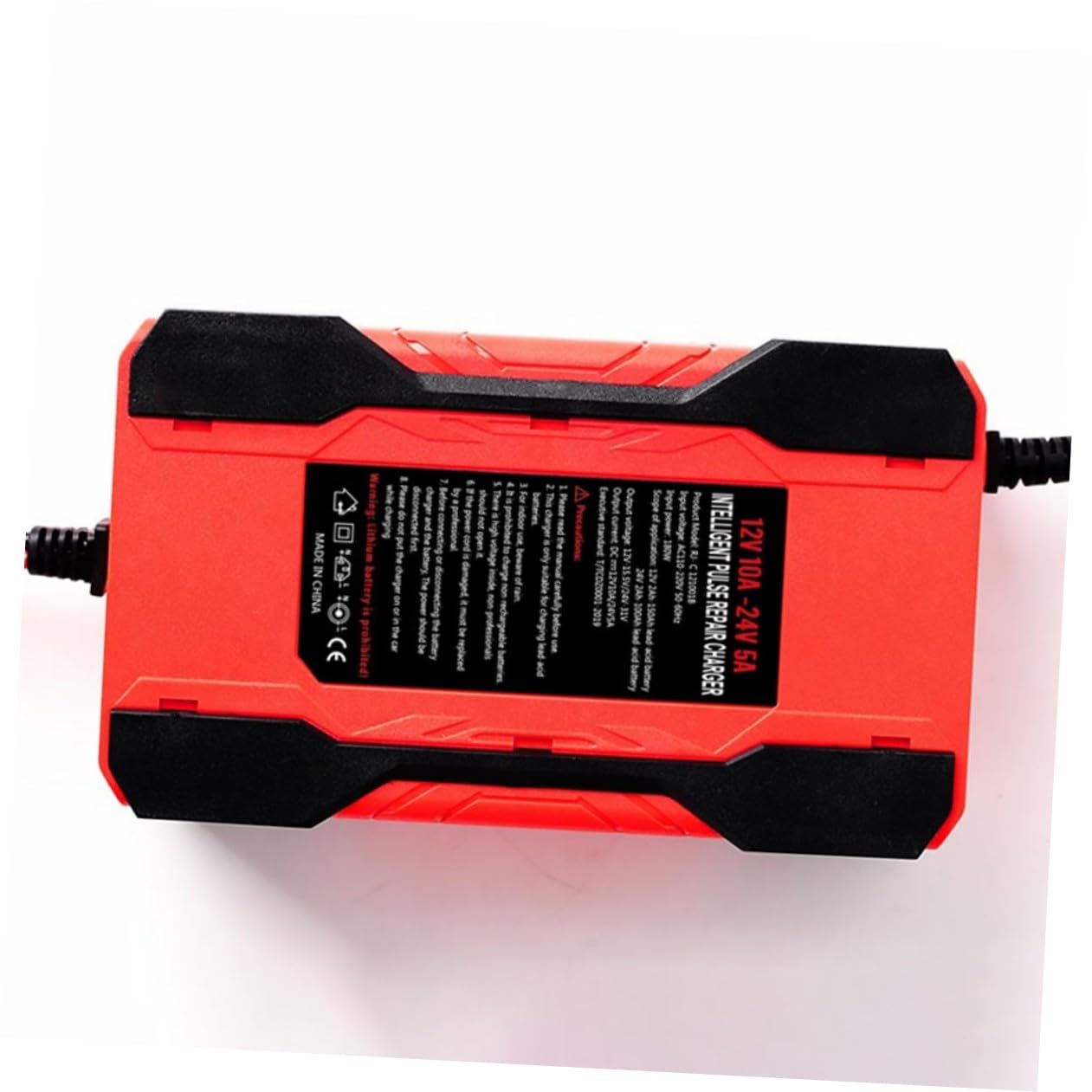 Chargeur de Batterie Intelligent Portable pour Voiture 12v/24v Affichage Numérique, Protection la Surtension pour Usage Extérieur