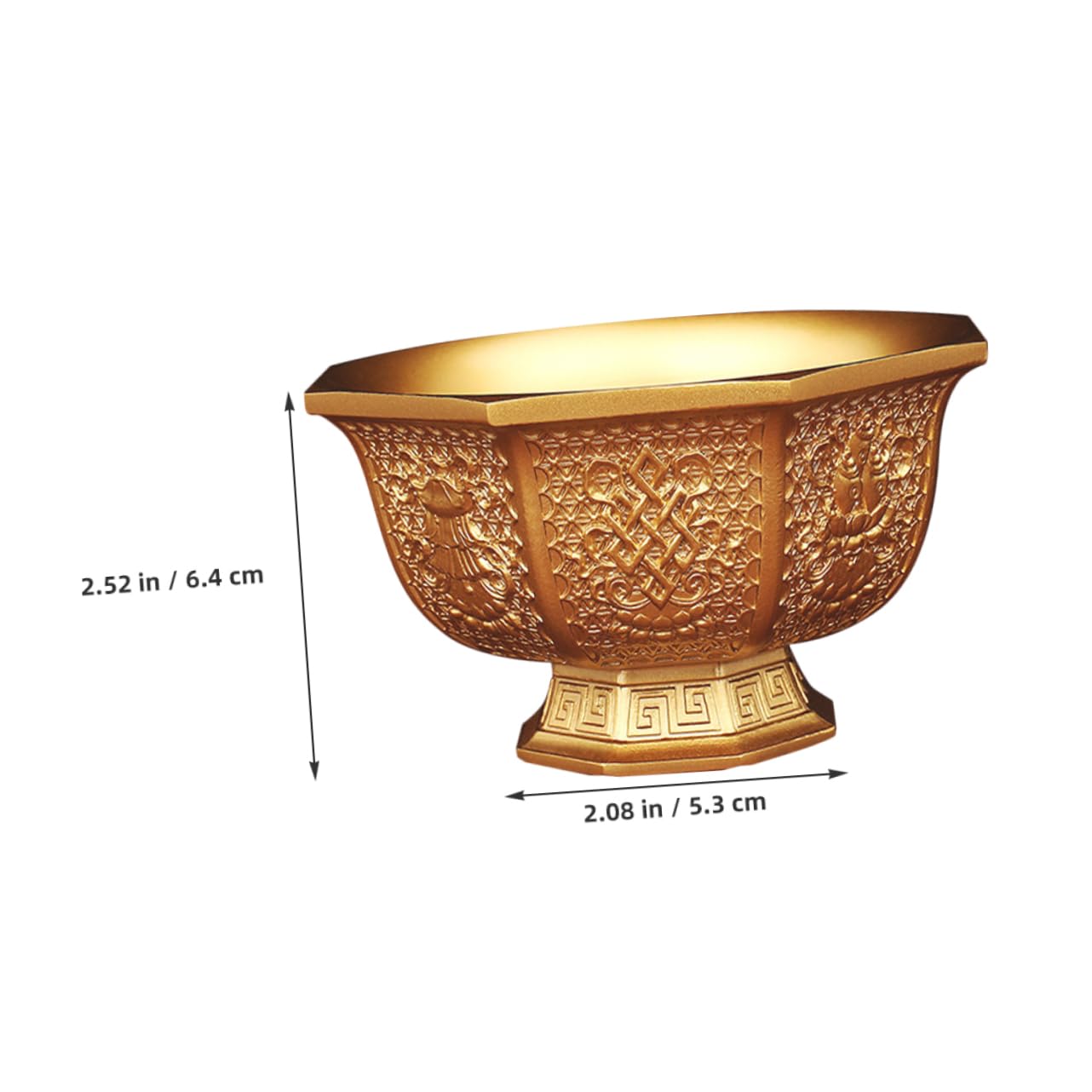 ULTECHNOVO Adornos de Cuenco Decorativo de Latón Hogar Artesanía de Mesa para Oficina Cuenco Riqueza de Decoración de Interior para Sala de Estar