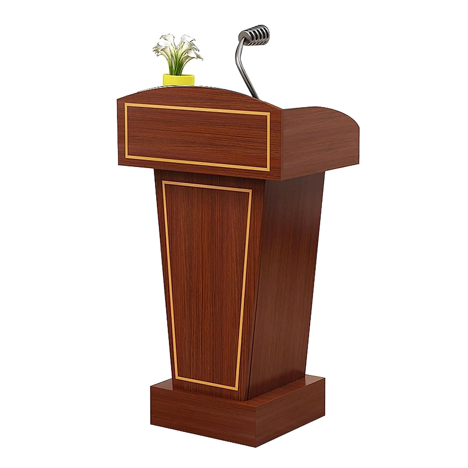 DUANHOZ Lectern Podium Stand, Lecterns Floor Standing Podiums with Open Storage Podium Stand Teacher Podiums Reception Desk High Density Board Podiums,D