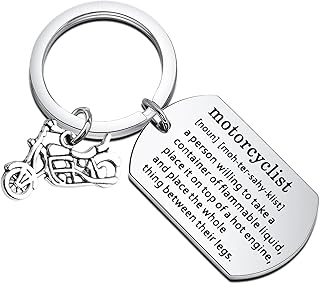 Biker Gift Motocycle Keychain Motorcycle Lover Gift Ride Safe Keychain New Driver Gift for Biker Biker Chick Gift