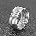 VQYSKO Stainless Steel Mesh Ring-Comfortable Fashionable Women and Man Engage Wedding Band, Size 4-13 (4, Silver)