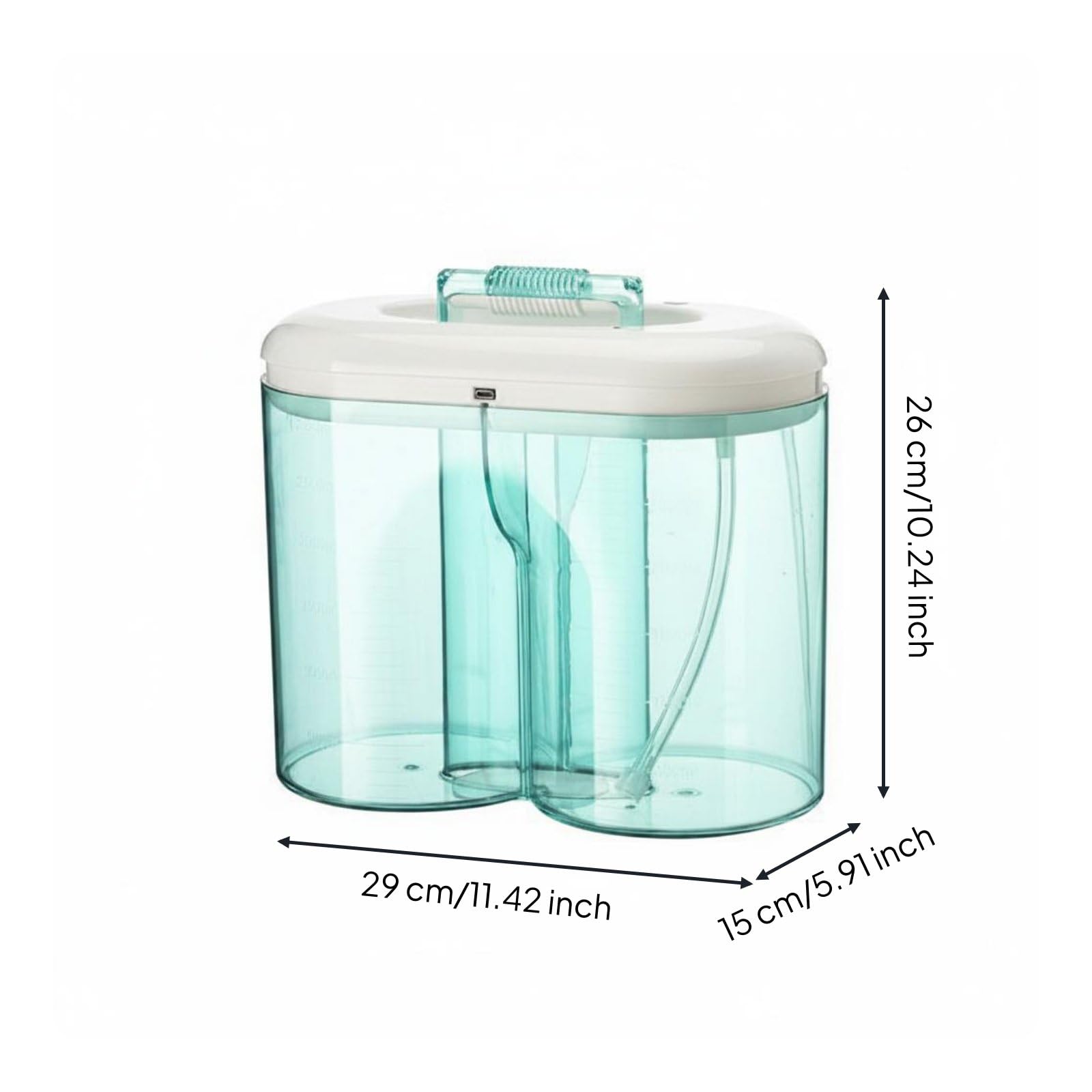 Dispositivo de Limpieza de Acuario Sifón Eléctrico Cambiador de Agua Aspirador Depurador Extractor con de 50 Cm Material PC Silicona Flujo Coordinado Adecuado para Mantenimiento Regular
