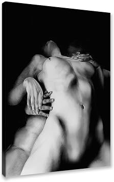 Abstract Nude Posters Wall Decor Artwork Sexy Couples Wall Art Pictures Modern Sexy Women Canvas Print Painting Bathroom Bedroom Hotel Decorations Framed Ready to Hang -12 x 16 inch