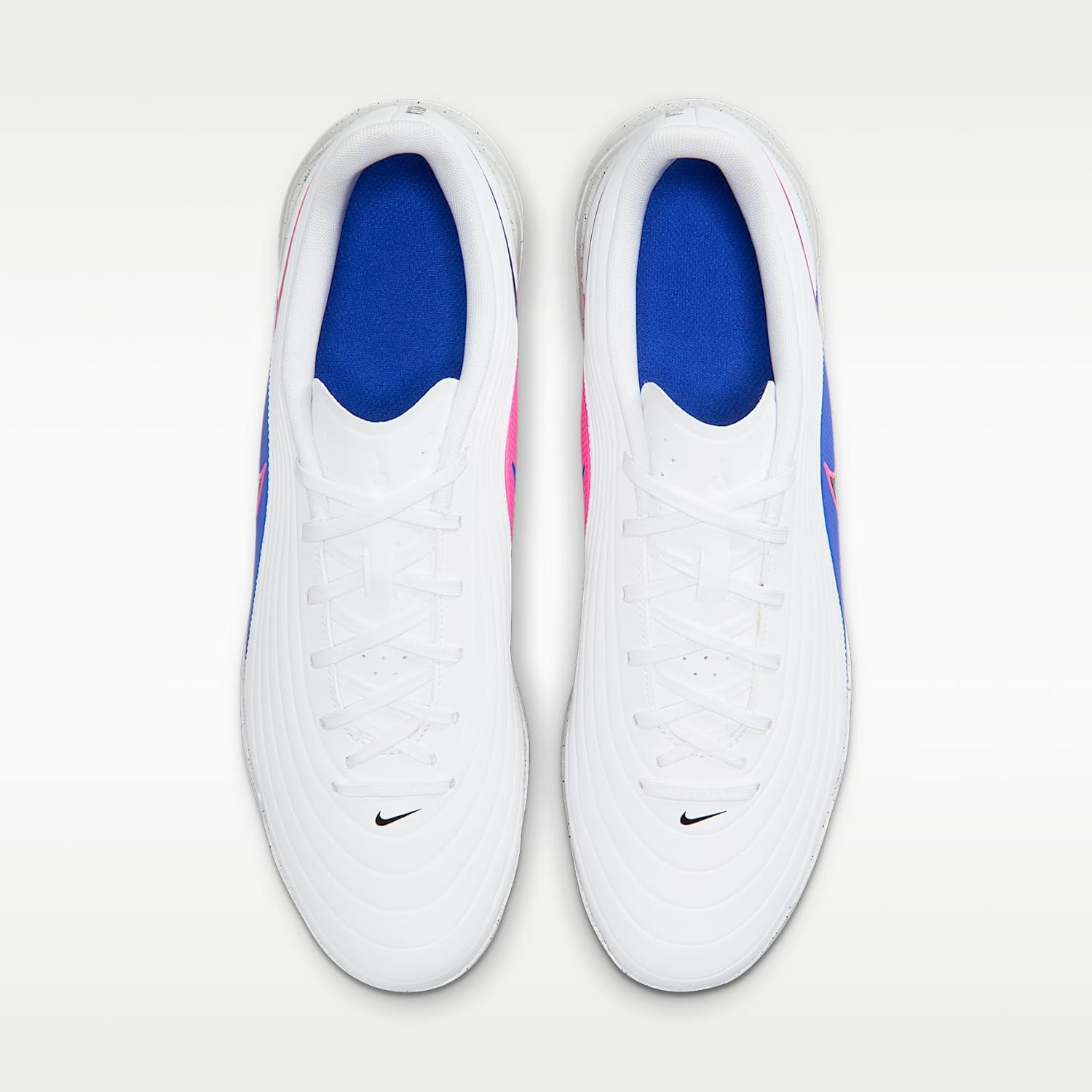 Nike Tiempo Maestro Club Indoor/Court Low-Top Soccer Shoes (White/Racer Blue/Pink Blast/Black)
