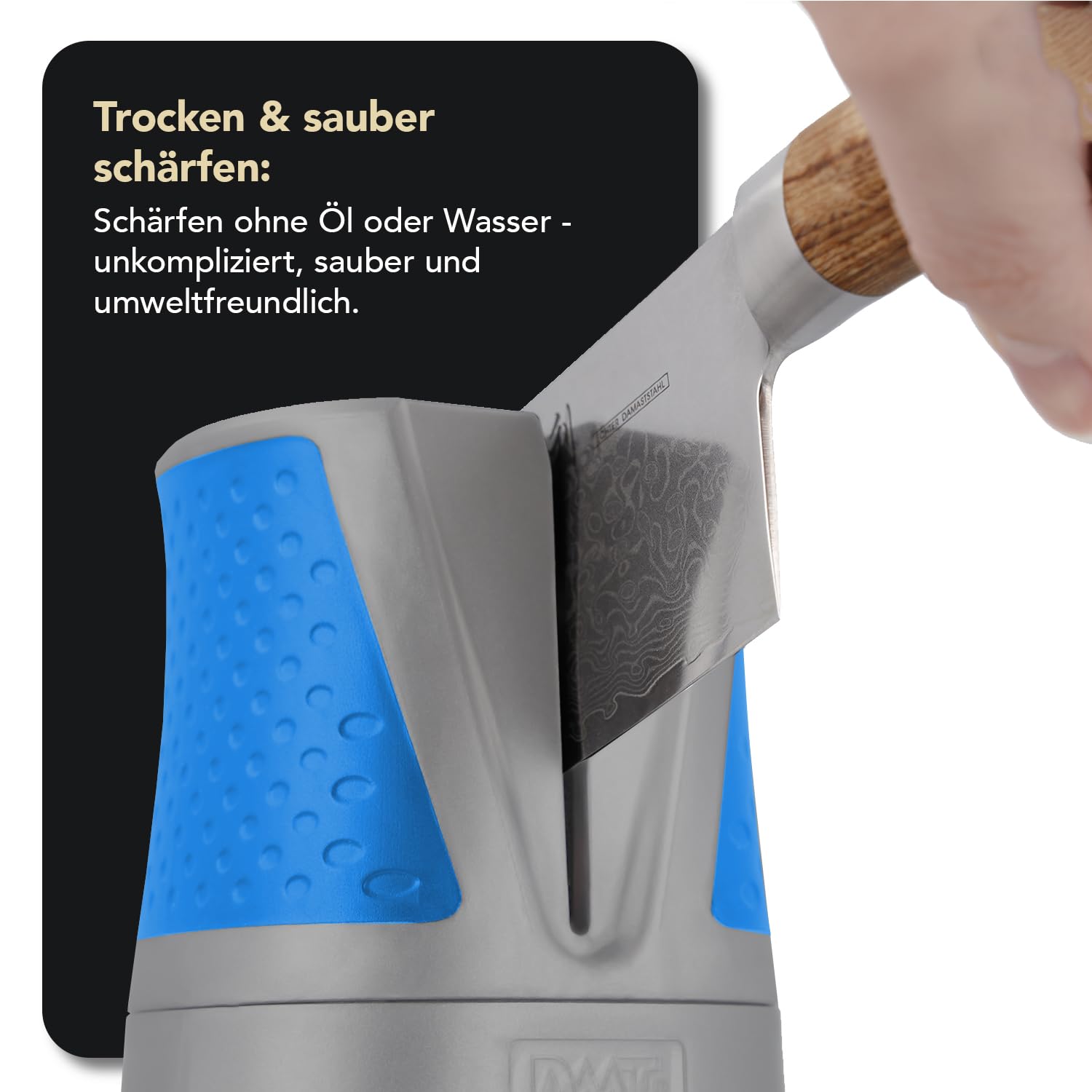 DMT SimpleSharp Blau Bundle Grob, Fein & Extrafein | Diamant Messerschärfer für rasiermesserscharfe Klingen mit perfektem Schleifwinkel | Schärft beidseitig mit extraharten Diamant-Steinen