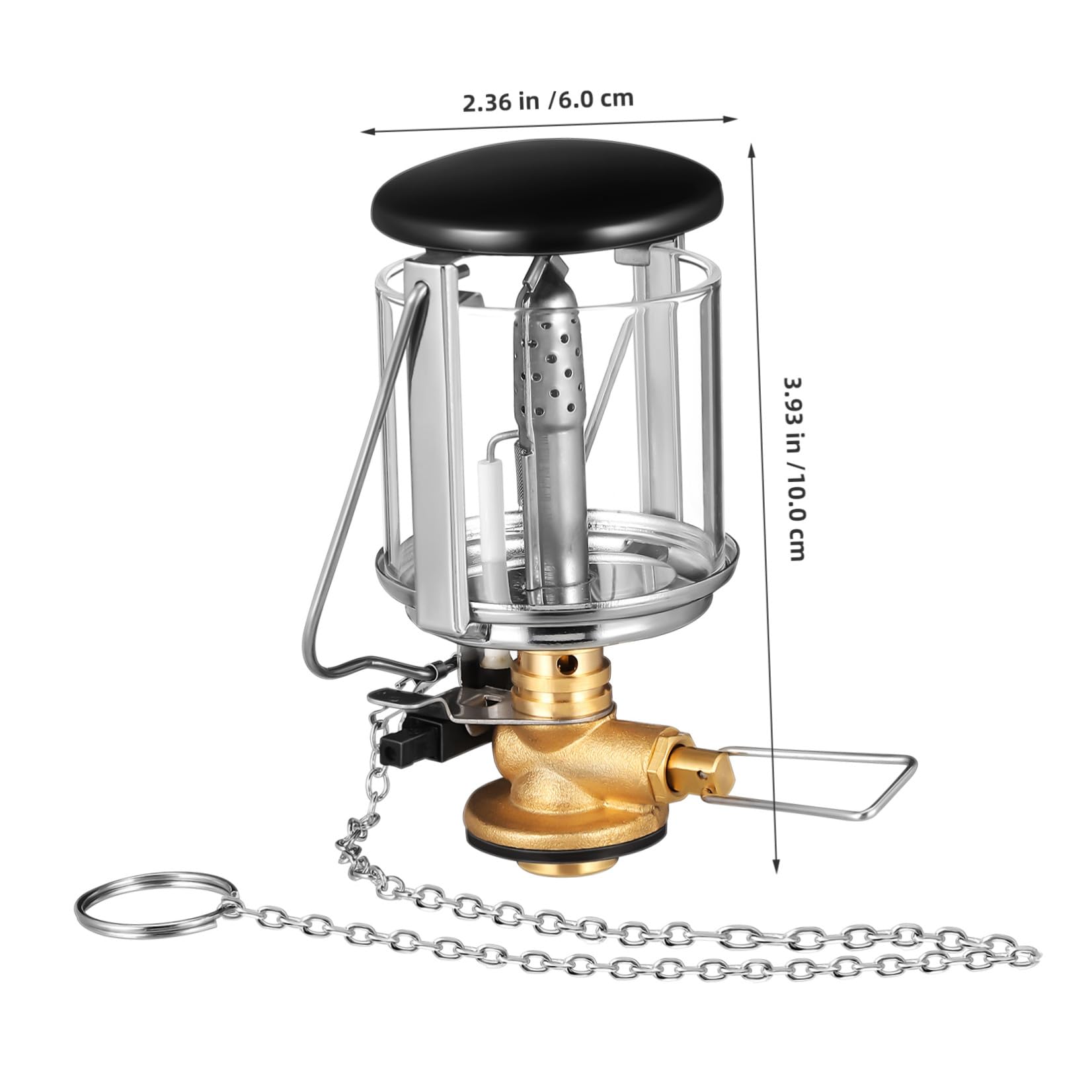 Ipetboom Lampada Gas da Campeggio Lanterna da Tenda a Gas e Serbatoio Americano Rame Nylon/plastica e Acciaio Inox per Campeggio All'aperto