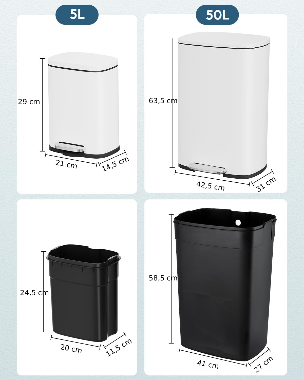 Clevich Mülleimer Set + 50L – Bild 2