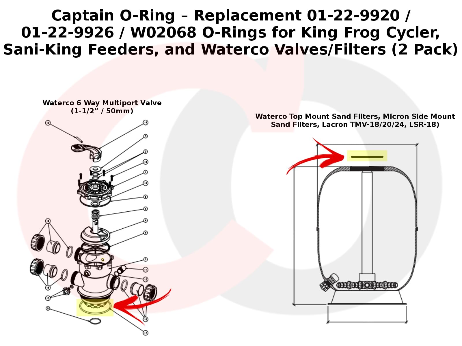 Amazon.com: Captain O-Ring – Replacement 01-22-9920/01-22-9926