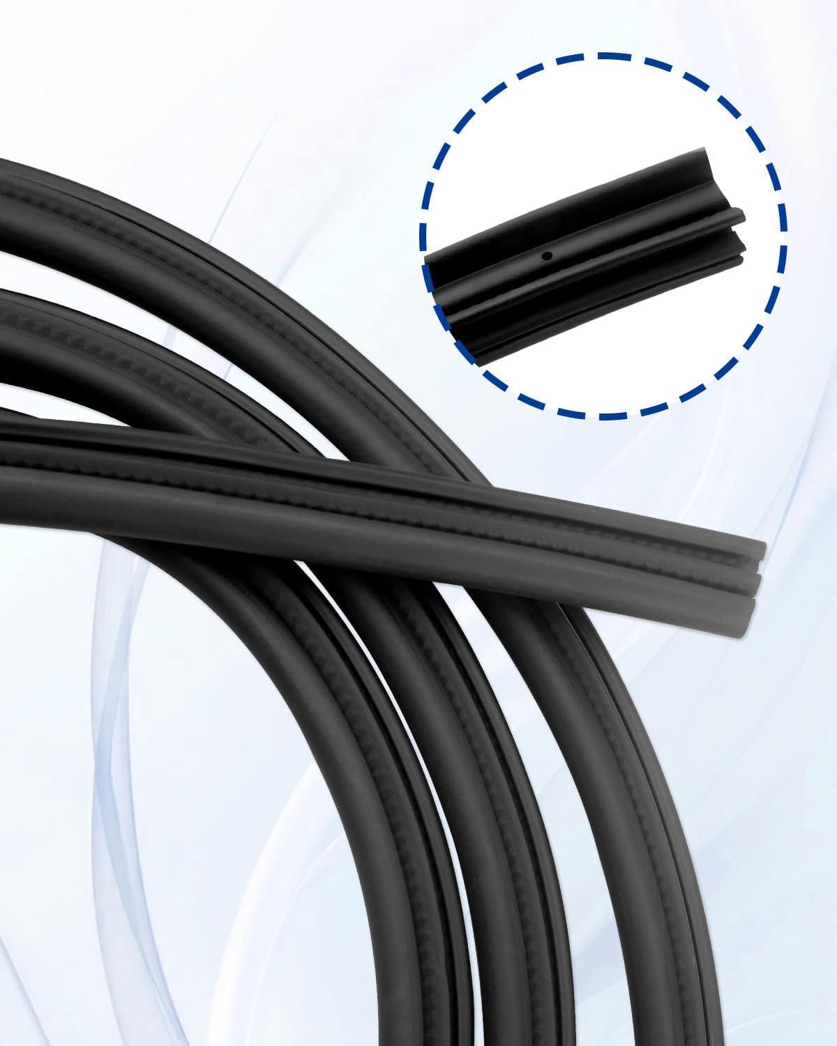 ANODZU 22766400 Front Door Weatherstrip Seal Passenger Driver Left Right Side Fit for Chevy Silverado 1500 2500 HD 3500 HD GMC Sierra 1500 2500 HD 3500 HD 2007 2008 2009 2010 2011 2012 2013 2014