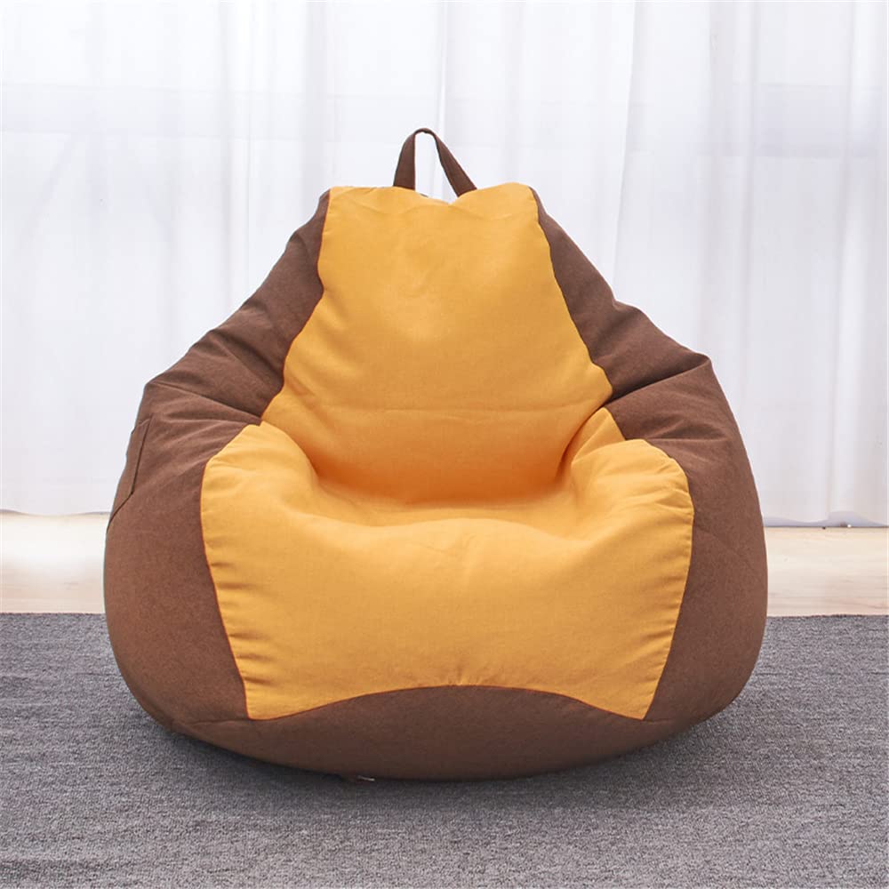 Treer Fodera per Pouf a Sacco per Adulti Bambini, Stampa Mimetica Copertura per Poltrona Sacco, Senza Imbottitura, Cerniera Pouf a Forma di Pera Bean Bag Cover (90x110cm,Army Green