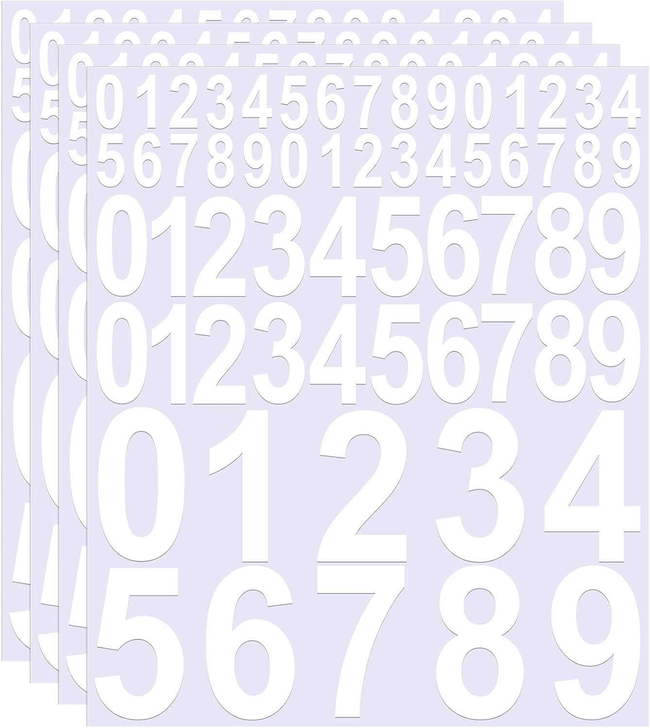 260 unidades de números de buzón adhesivos para números de buzón para exteriores, vinilo reflectante, números de dirección impermeables para