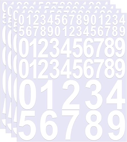 260 unidades de números de buzón adhesivos para números de buzón para exteriores, vinilo reflectante, números de dirección impermeables para