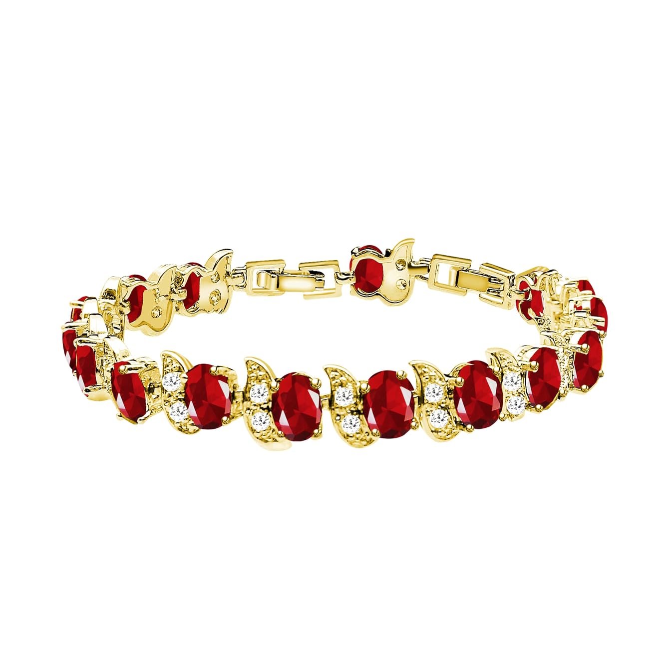 LMXXVJ Fashion Tennis Bracelet Created Emerald White Gold Plated Charm Bracelet Gifts Jewelry for Women
