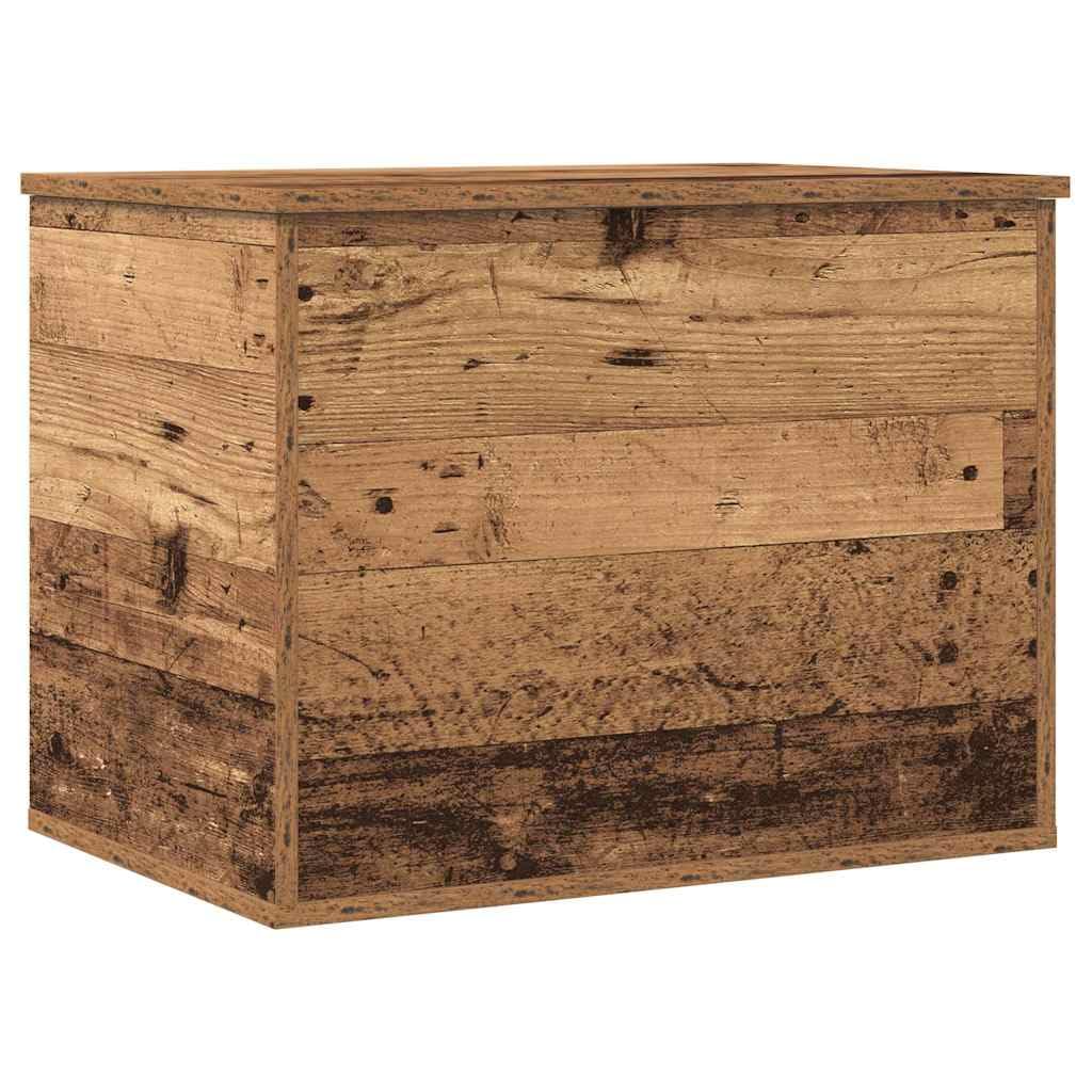 Moderna Cassa di Conservazione in Materiale Composito per il Soggiorno con Design Rettangolare e Ampio Spazio per Coperture in Legno Antico 60x42x46 cm