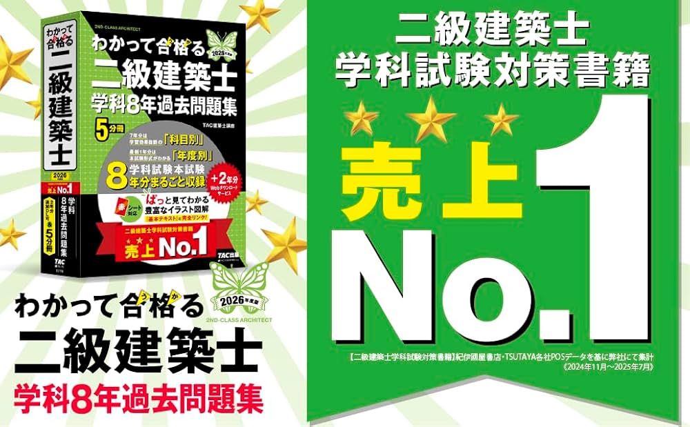 2026年度版 わかって合格 (うか)る二級建築士 学科8年過去問題集