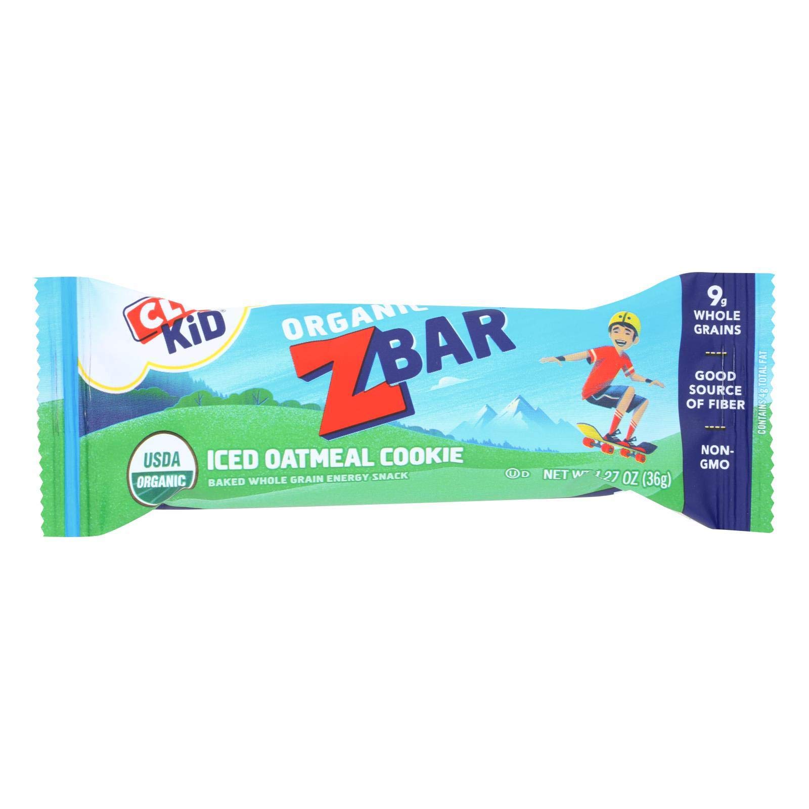 Clif Kid Zbar Organic Snack Bars, Iced Oatmeal Cookie, 1.27 oz (Case of 18)