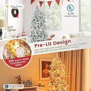 Goplus6ftprelitsnowflockedchristmastreeartificialhingedxmastreewith210warmwhiteincandescentlights715branchtipsnaturalpineconesmetalstandforholidayofficehomedecor Urban Country Home Decor Goplus 6ft pre lit snow flocked christmas tree artificial hinged xmas tree with 210 warm white incandescent lights 715 branch tips natural pinecones metal stand for holiday office home decor urban country home decor