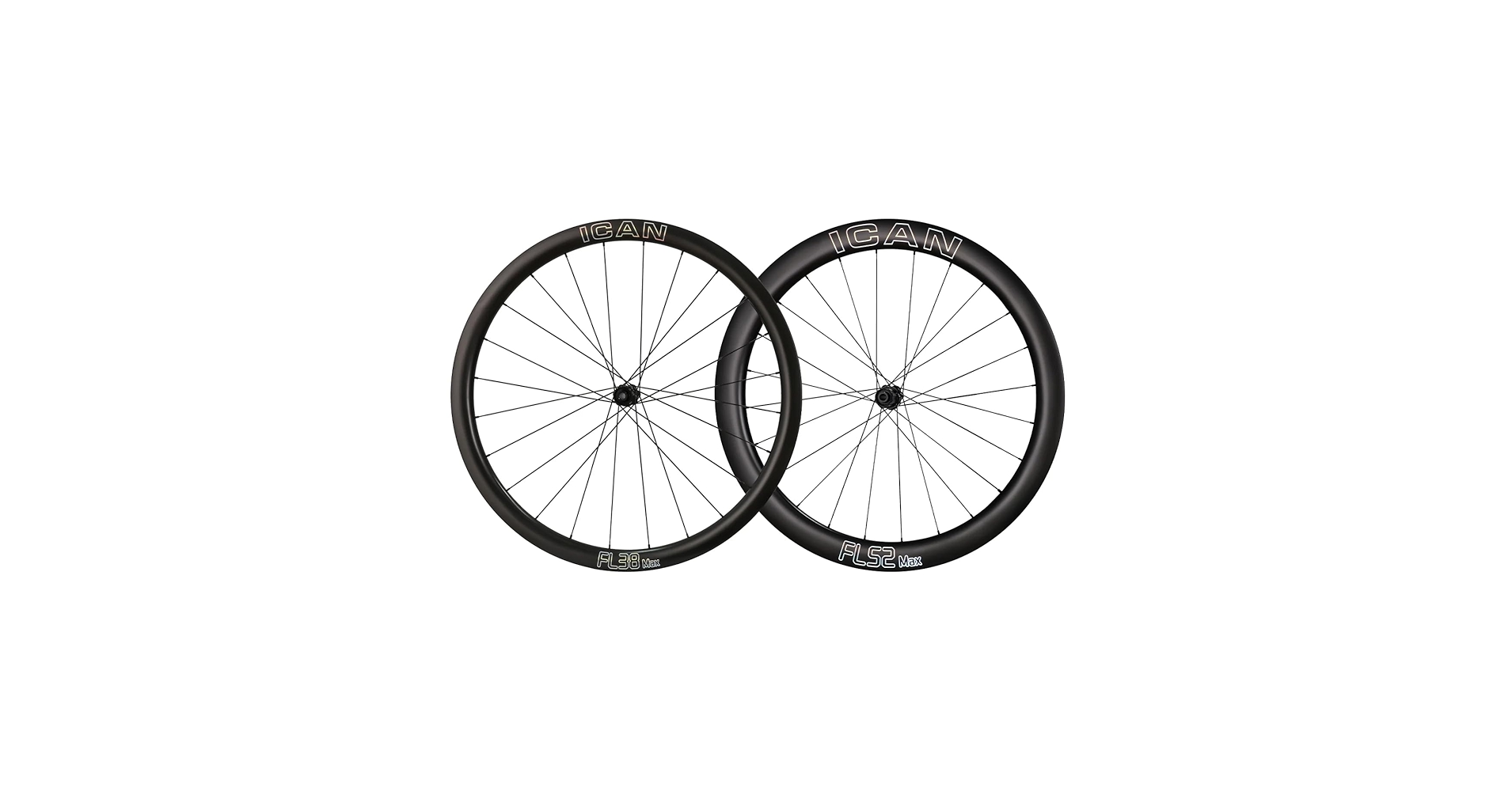 ICAN 「38Cカーボンホイール」 中古 クリアハゲあり ICAN 「38C