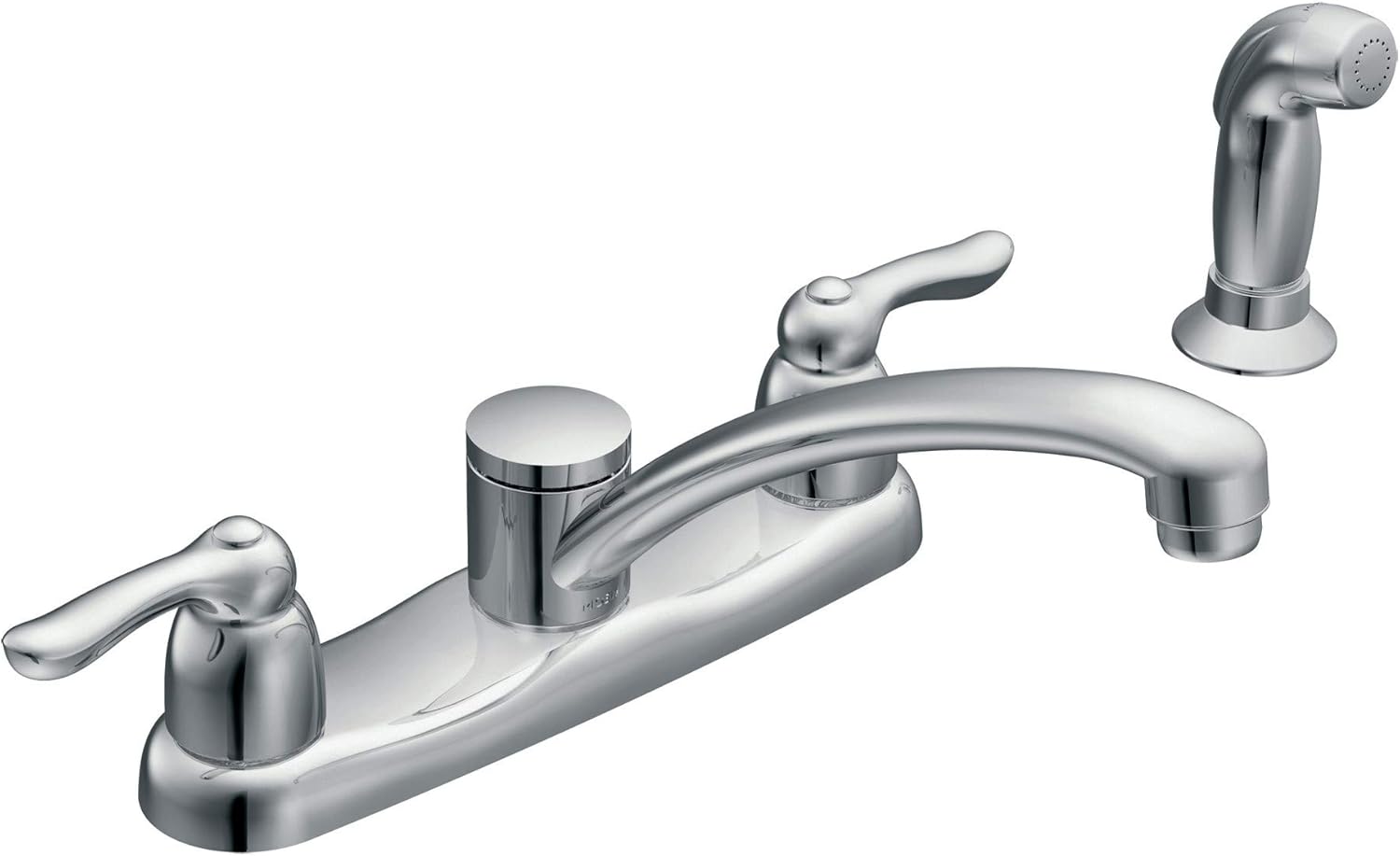 MOEN 7907 Chrome TwoHandle Kitchen Faucet, 0.5 Touch On Kitchen Sink Faucets