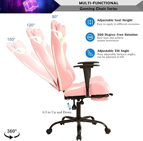 Miniatura 5 de Silla de juegos para adultos con reposapiés, silla de PC, silla de jugador, silla de juegos, silla de juegos económica, silla de escritorio