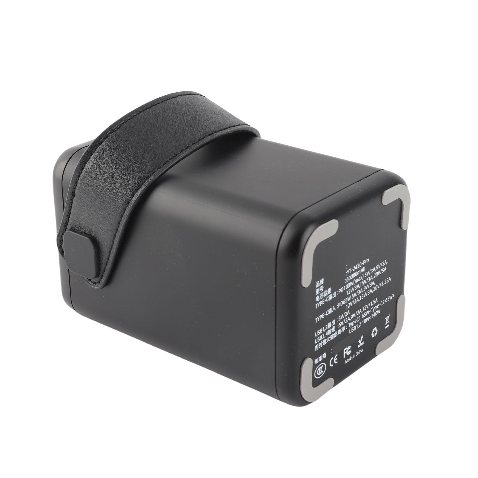 Station de Charge Mobile 100W 60000mAh, Batterie Externe, Stockage d'énergie, Alimentation d'urgence pour Les activités de Plein air