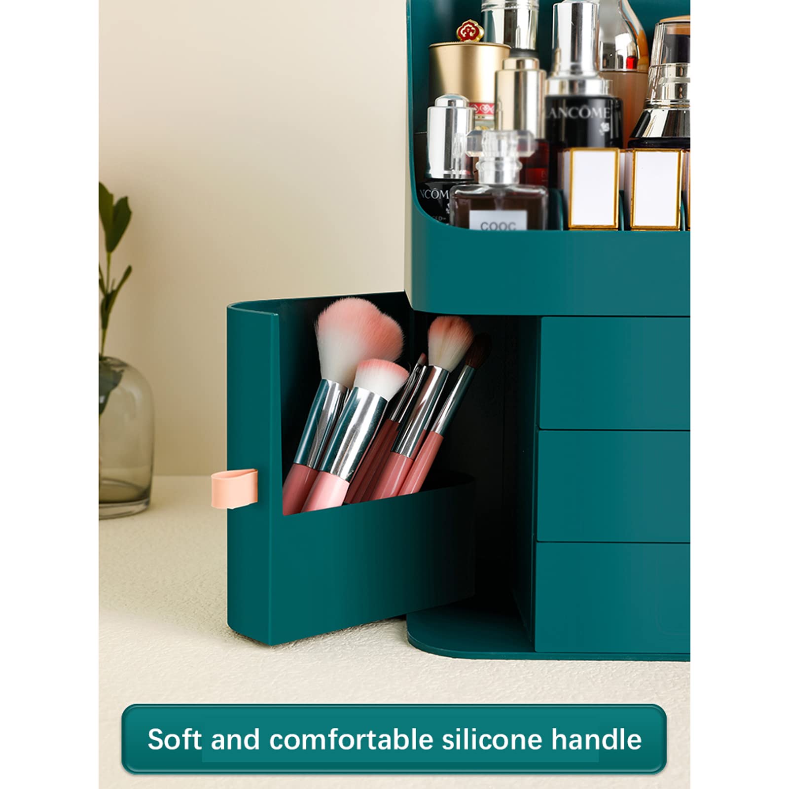 Rangement de Maquillage,Organisateur de Soins de la Peau, Organisateur de Maquillage avec tiroirs,Rangement de comptoir(A)