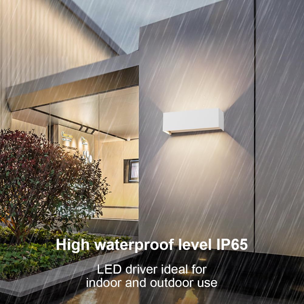 K-Bright LED buitenverlichting 7W wandlampen voor binnen en buiten, instelbare lichtstraal omhoog en omlaag, 3000K warm wit, buitenwandlamp, LED, IP65 waterdicht, wandlamp, antraciet