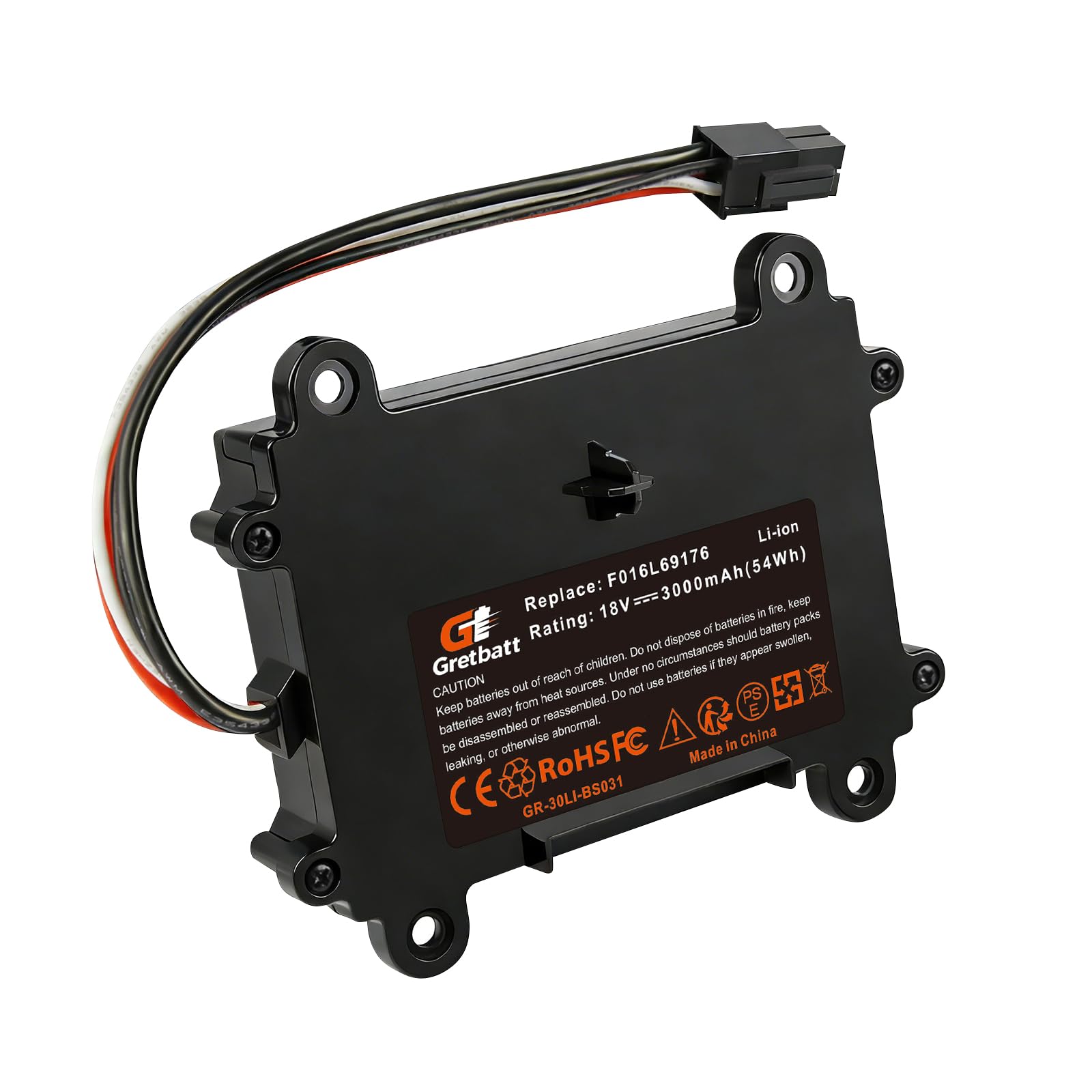 Batería 18V Compatible con Bosch Batería Indego 350, Indego 400, Indego M 700, Indego S+ 350 e Indego S+ 400. Referencias: Bosch F016104898, F016L69176