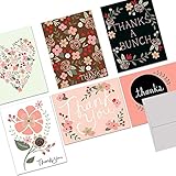Thank You Potpourri - 144 Thank You Cards - 6 Designs - Blank Cards - Gray Envelopes Included
