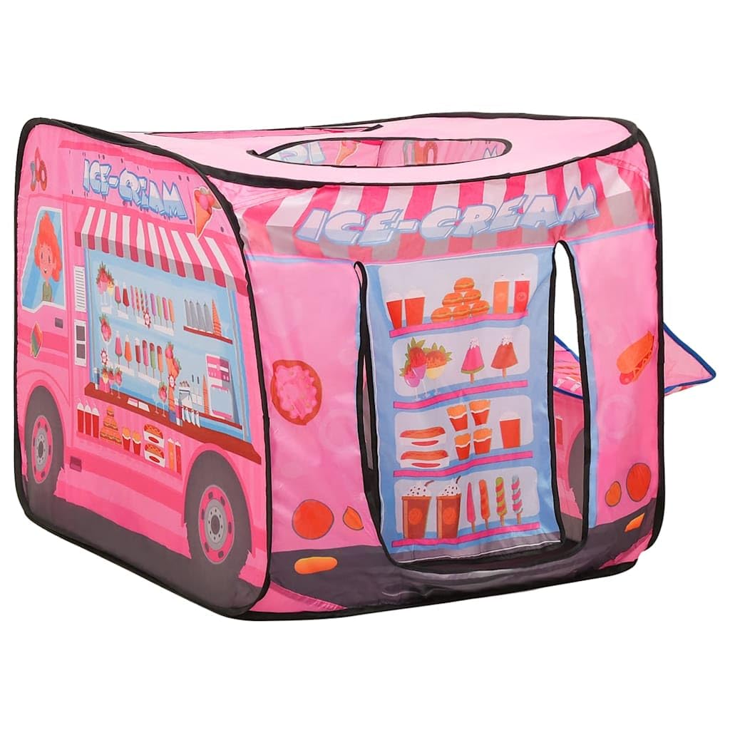 Kinder-Spielzelt mit 250 Bällen, Rosa, 70 x 112 x 70 cm, 170T Polyester, Stahl, PE, Spielzelt für Indoor, Garten, Camping und Strand, mit Tragetasche