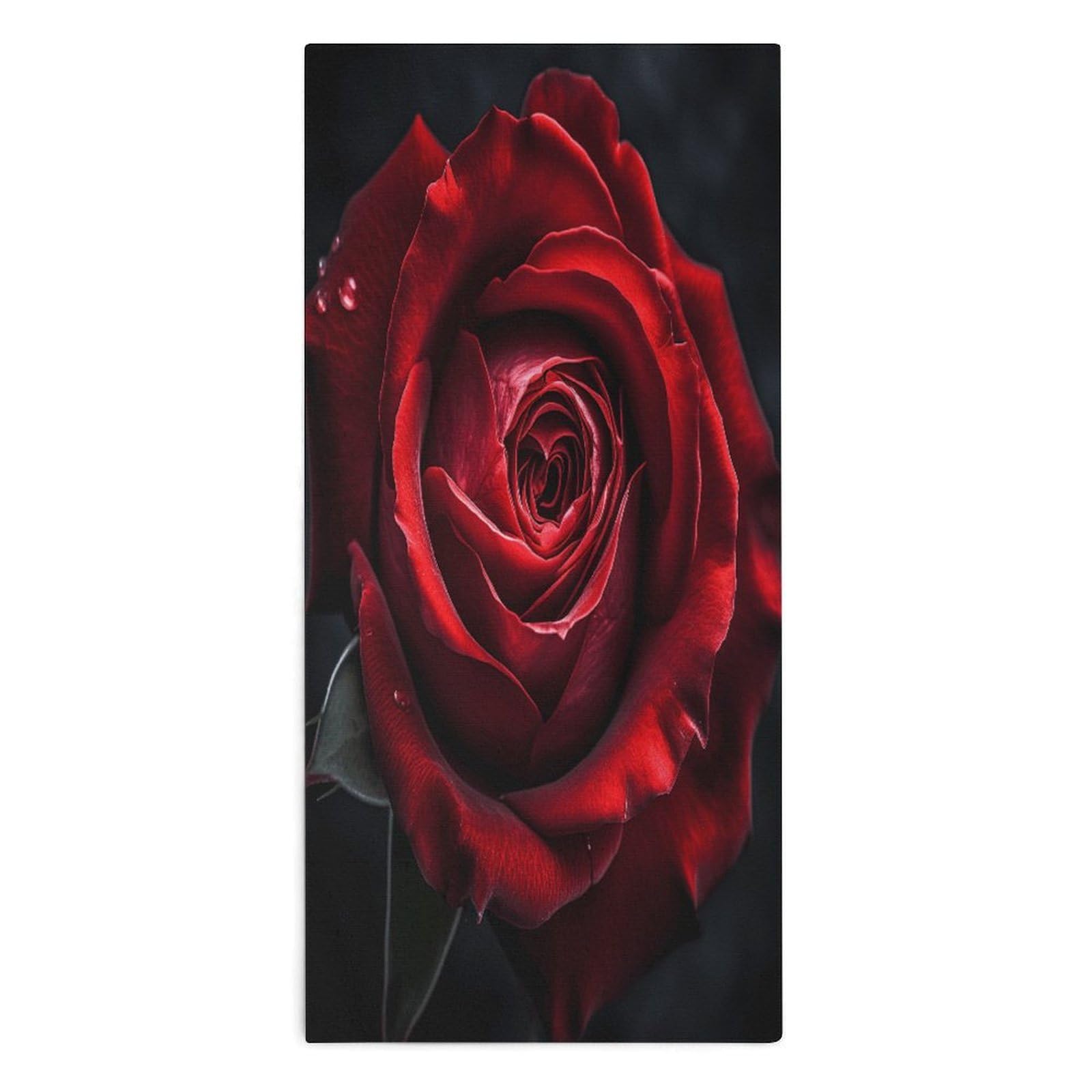 Fodpand Style Flowers On Black Background Microfiber Towels, Decorative Bath Towel Soft & Lightweight, Hand Towels Multipurpose Use For Bathroom, Pool, Gym, Spa, And Hotel Use