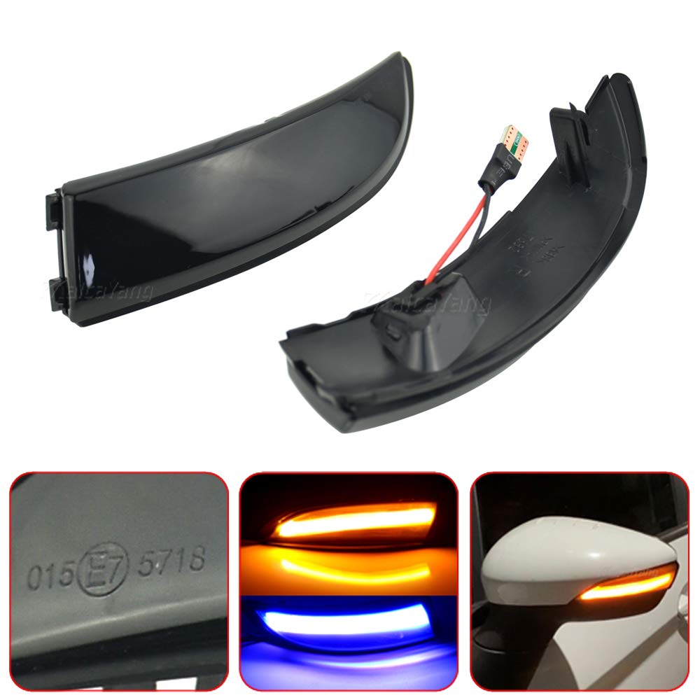 Indicatori di direzione Dinamici giallo blu LED indicatore per Fiesta MK6 MK7 2008-2017, B-Max B232 2012-2017