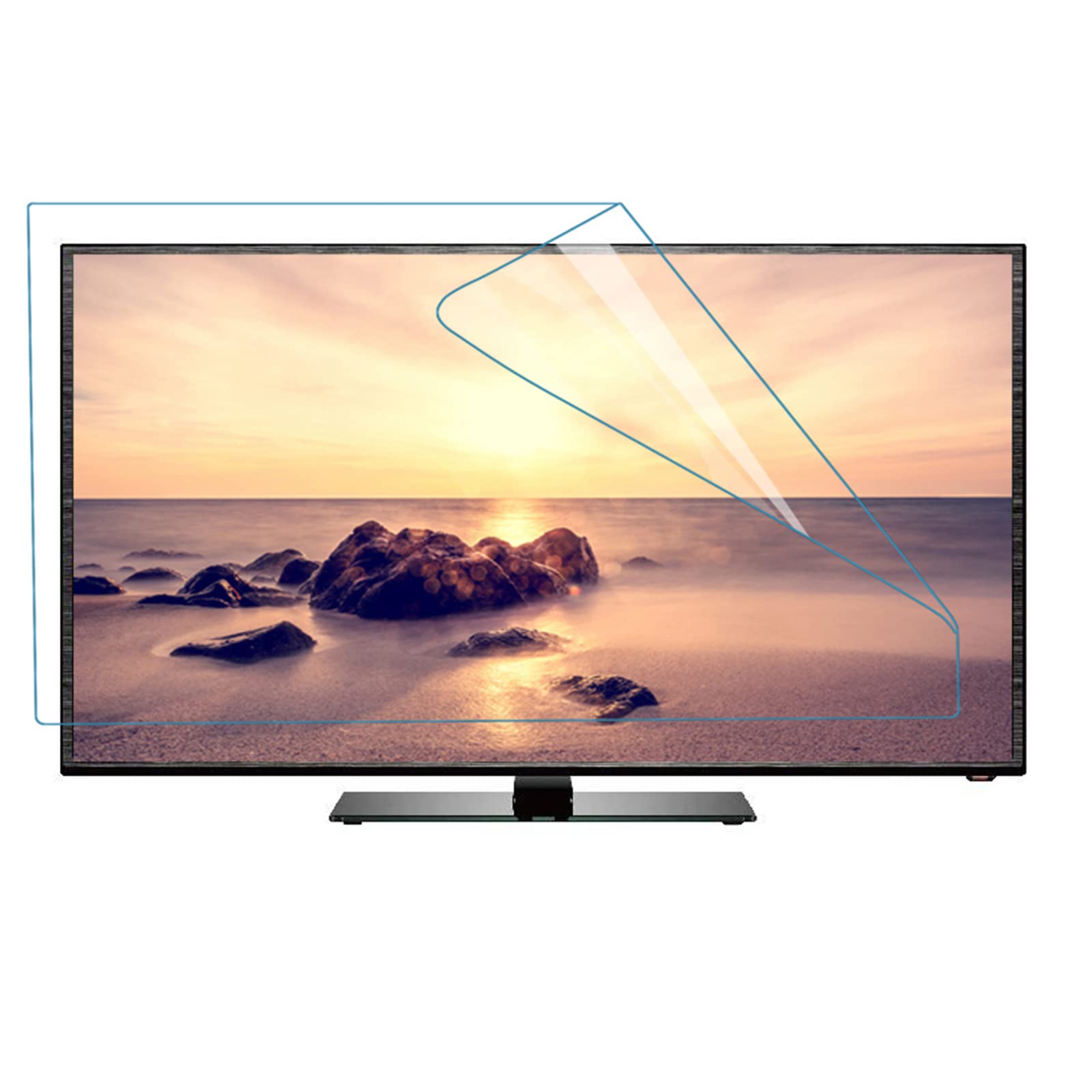 HAMIMI 60-75 Pollici Opaco TV LCD-displayschutz, Anti-myopie Antireflexionsrate bis Zu 90%, Augenermüdung Lindern, für LED Bildschirme Laptop,Matte-60in(1327X749) mm