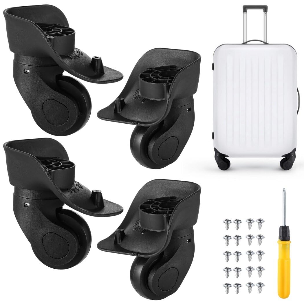 Set of 4 Spinner Luggage Replacement Wheels, Swivel