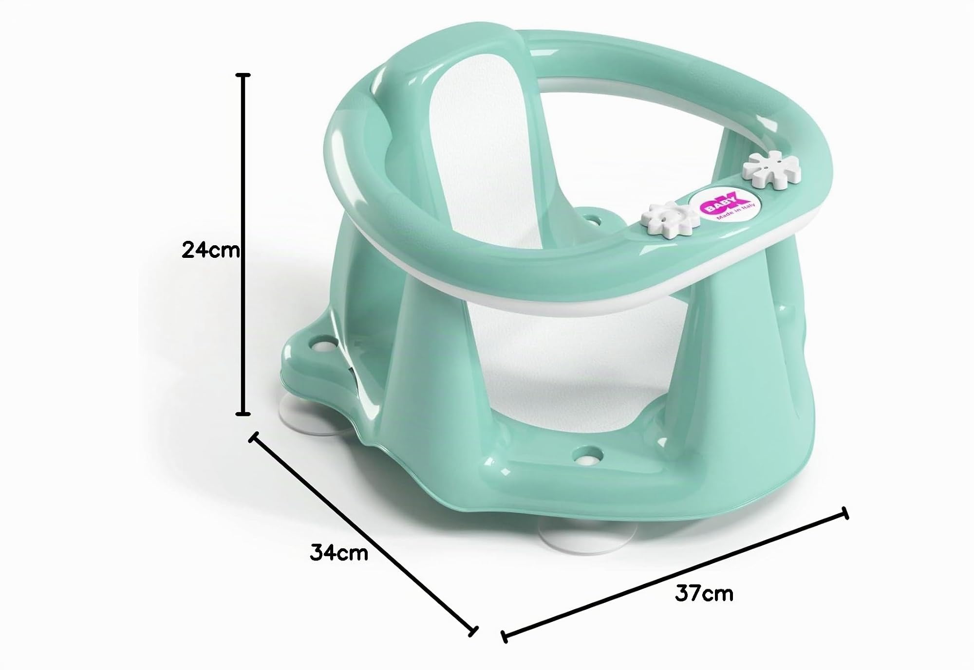 OKBABY Flipper Evolution - Asiento de baño para el interior de la bañera - para bebés de 6 a 15 meses (13 kg) - Azul Claro