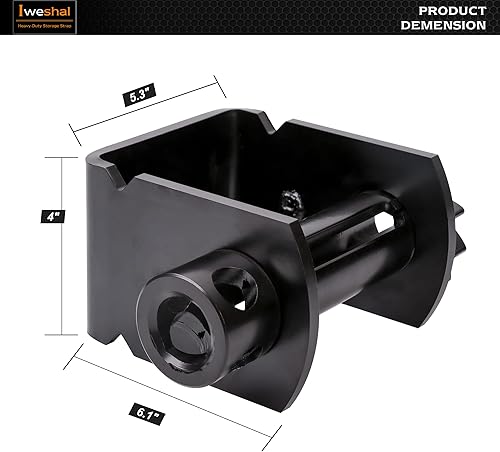 Miniatura 2 de Paquete de 2 cabrestantes deslizantes, cabrestantes deslizantes resistentes para remolques planos, camiones y cabrestantes, construcción pintada de