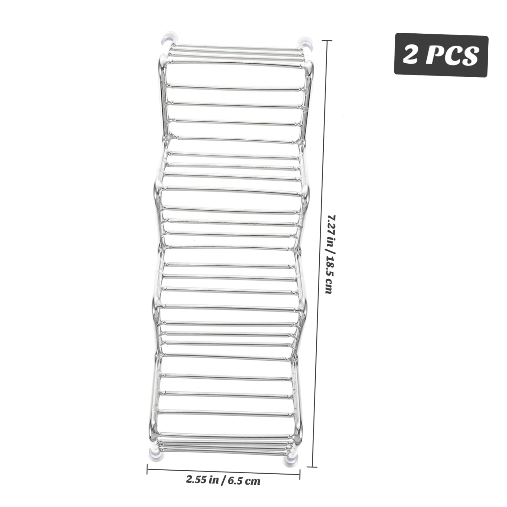 SOLUSTRE 2Pcs Taco Display Racks Nonslip Storage Holders for Easy Filling and Serving Taco Stands for Tacos Burritos and More Steel Color
