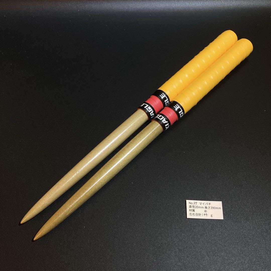 80 【旋盤使用】万能型マイバチ 激黒朴 激縮杢 高密度材