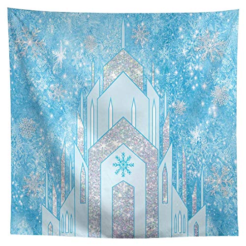 Limited Discount Allenjoy 8x8ft Ice Castle Backdrop Blue Winter Wonderland for Photography Newborn Baby Shower Girls Princess 1st Birthday Party Supplies Decorations Snowflakes Background Photoshoot Banners Favors